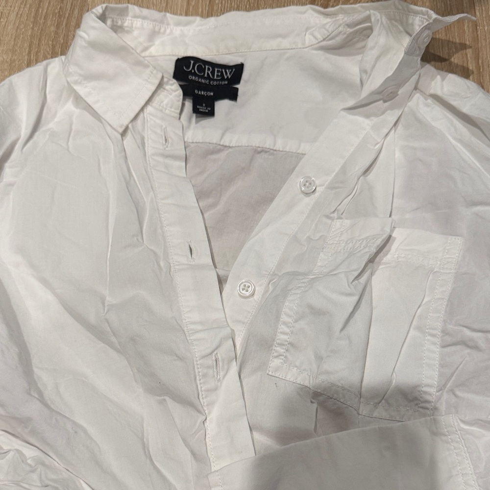 J. Crew Crisp White Cotton Shirt